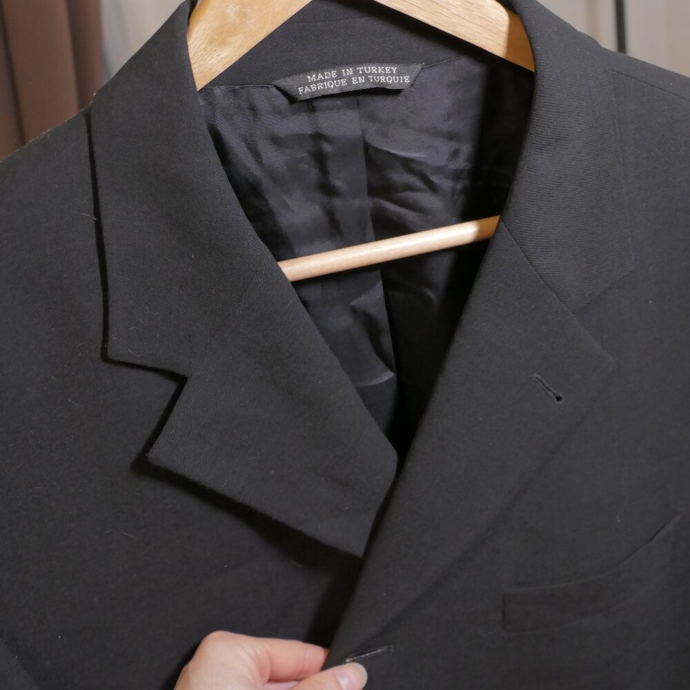 Baracuta 3 Button Black Twill Wool Jacket - Size 42